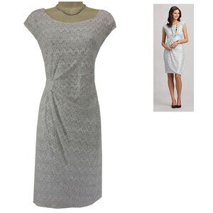 Dressbarn White Lace Sheath Dress Size 20W 2X Wedding Mother Of Bride Groom Plus